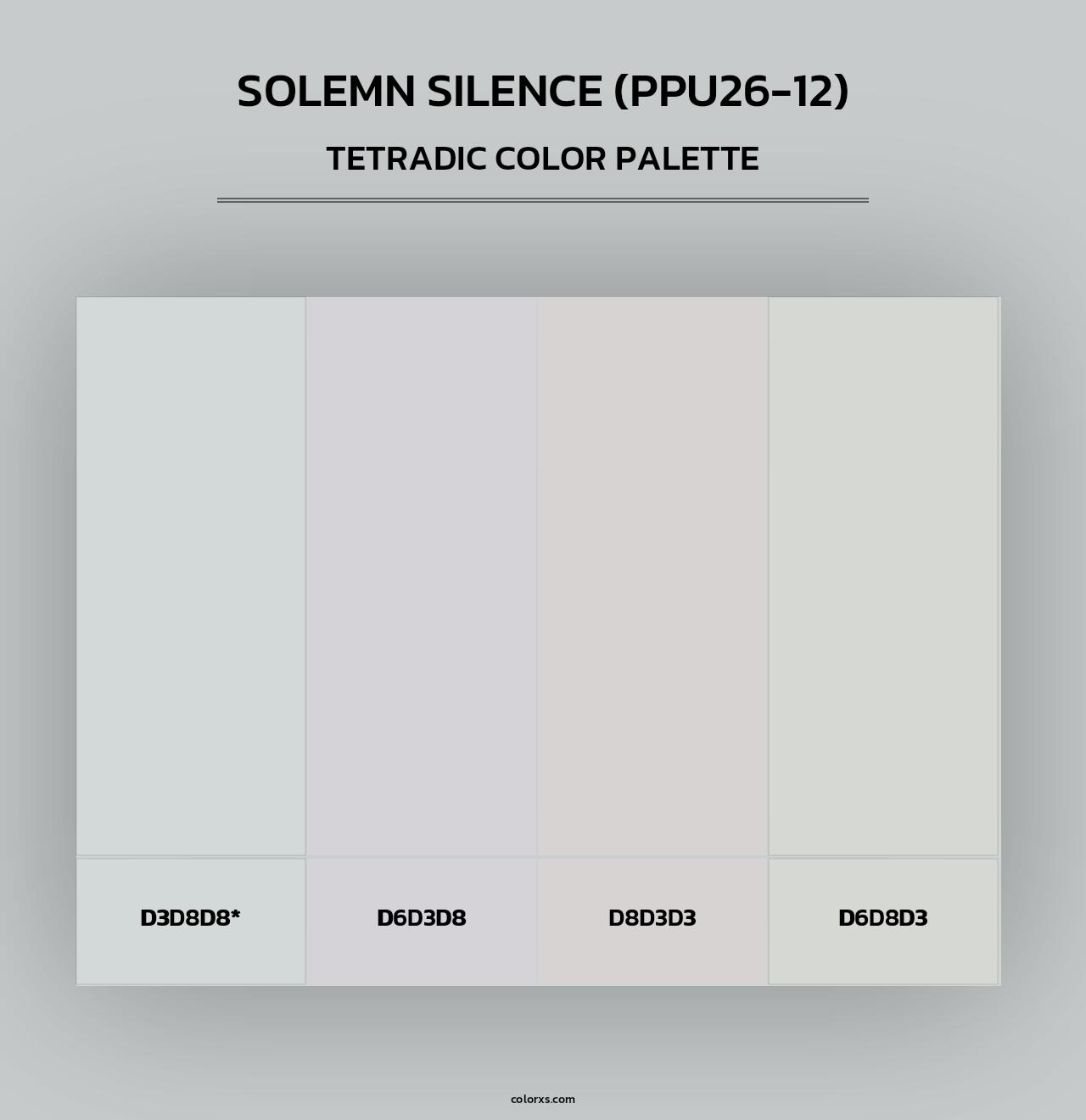 Solemn Silence (PPU26-12) - Tetradic Color Palette