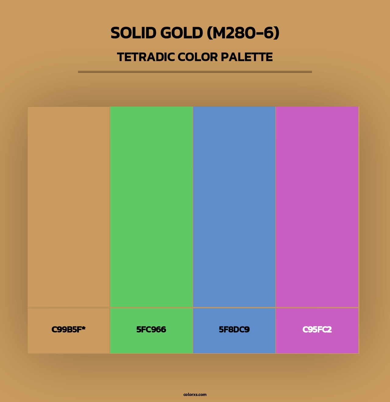 Solid Gold (M280-6) - Tetradic Color Palette