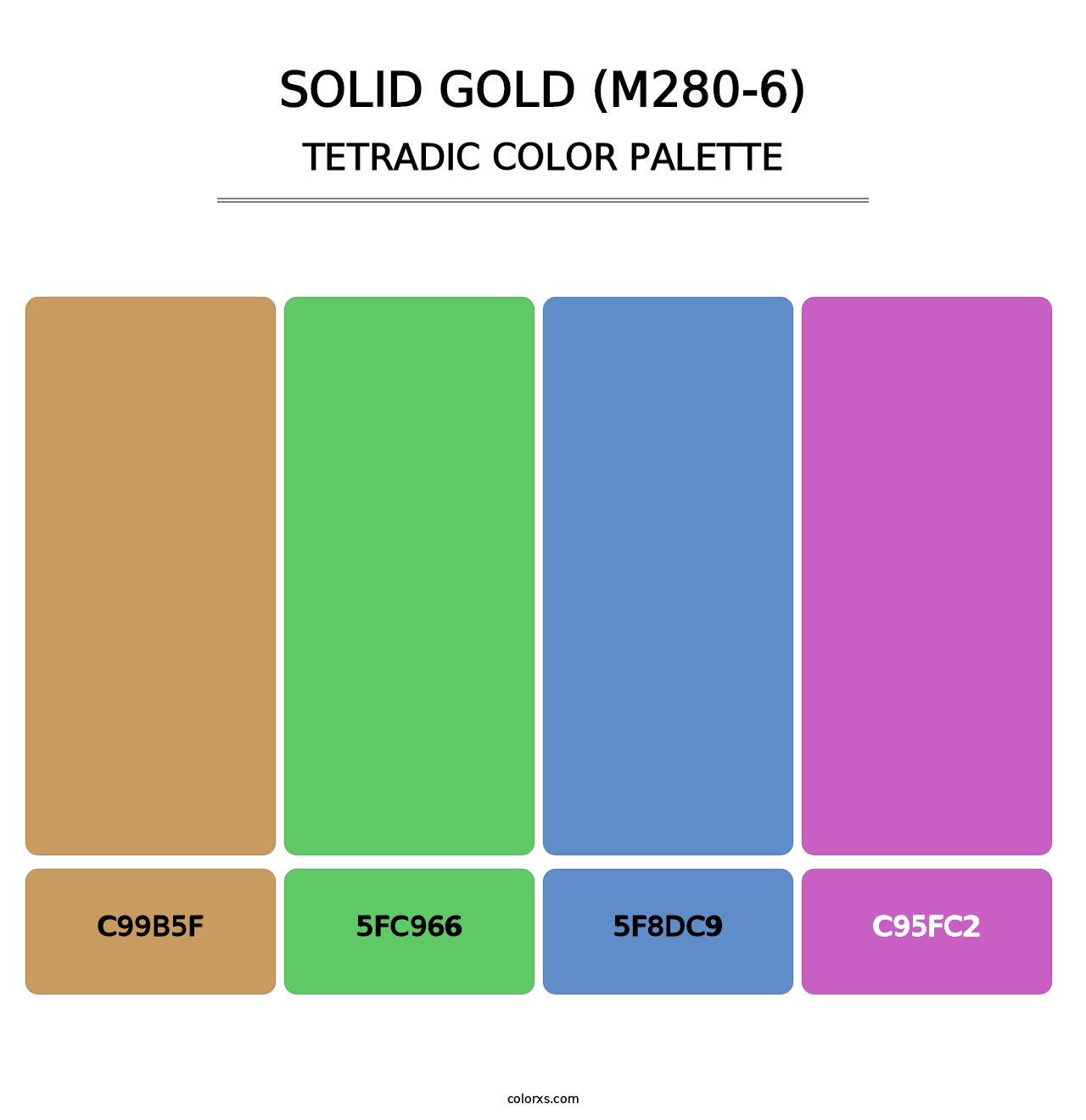 Solid Gold (M280-6) - Tetradic Color Palette