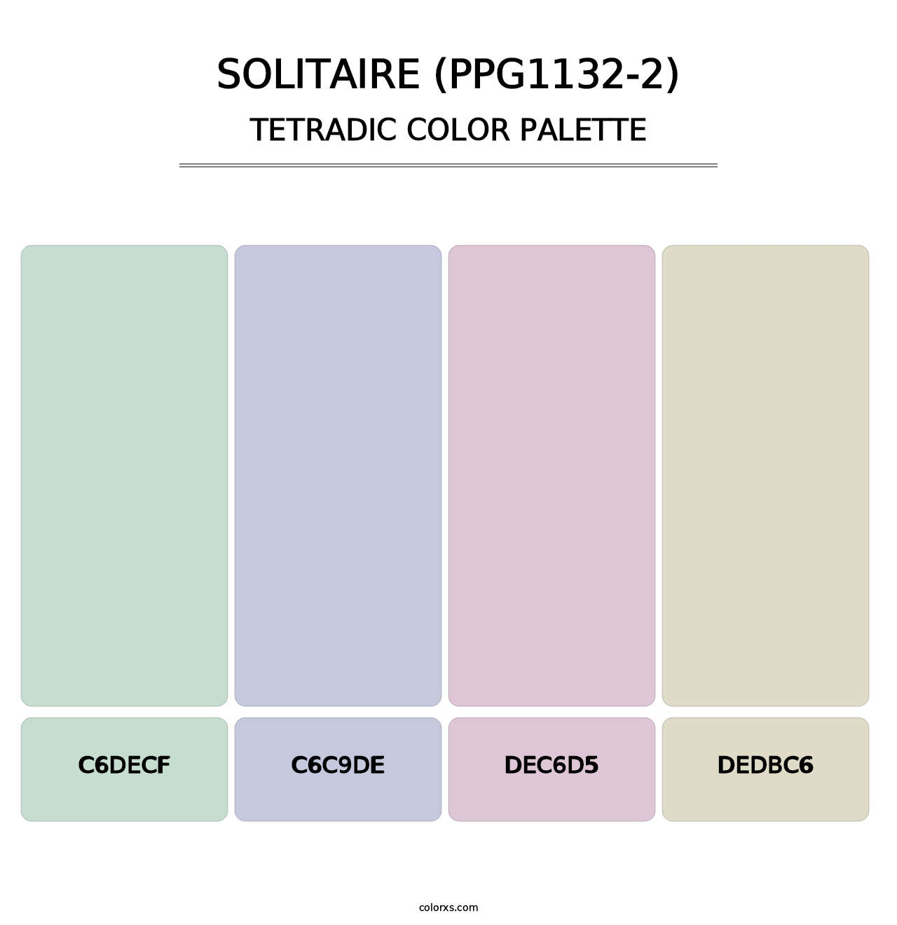 Solitaire (PPG1132-2) - Tetradic Color Palette