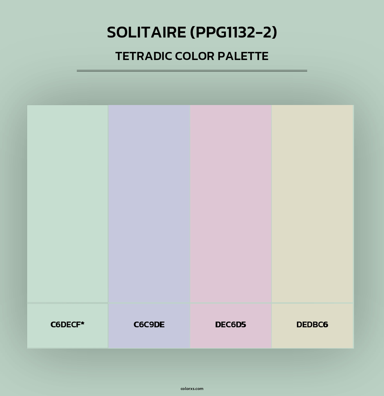 Solitaire (PPG1132-2) - Tetradic Color Palette