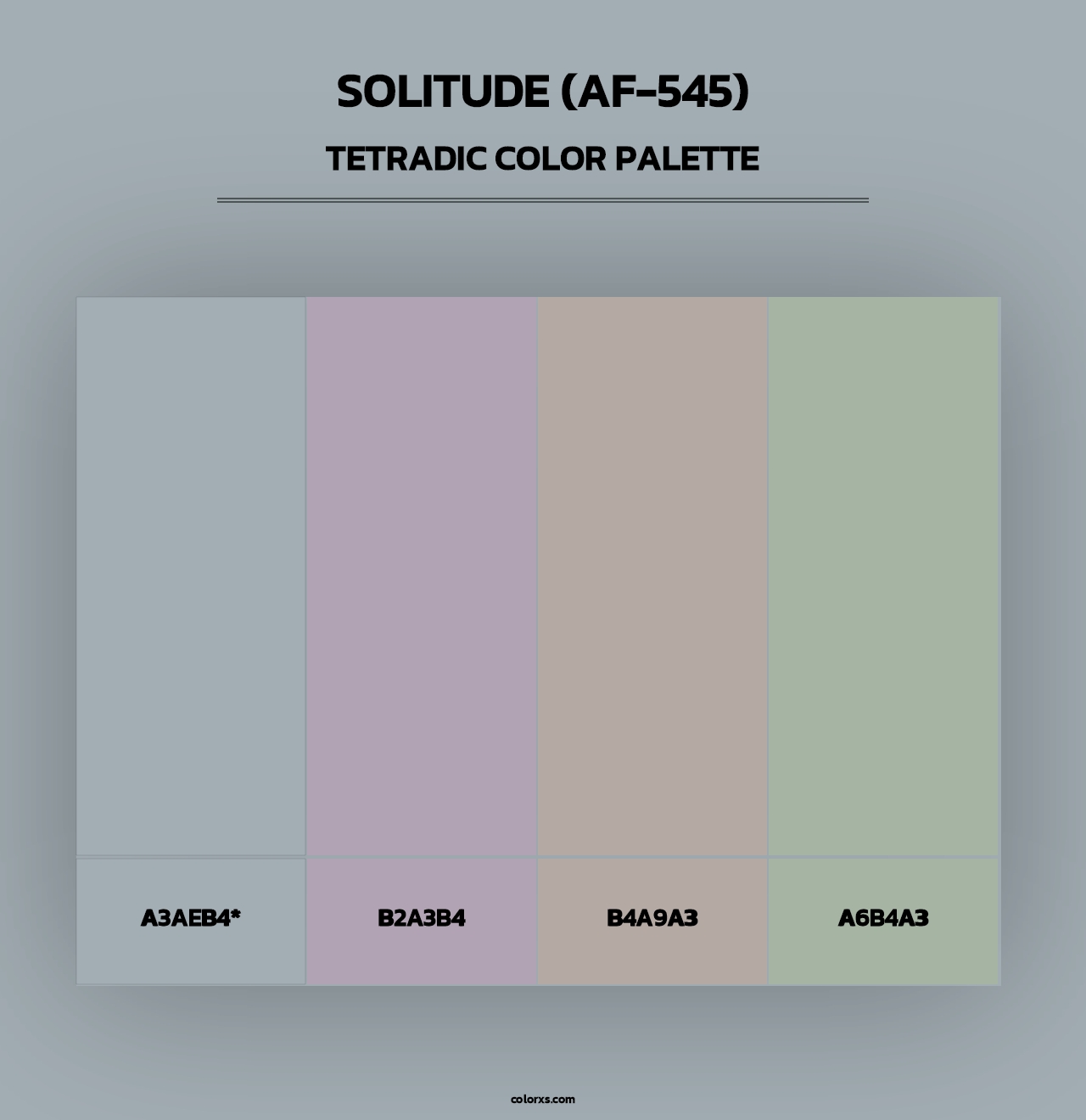 Solitude (AF-545) - Tetradic Color Palette