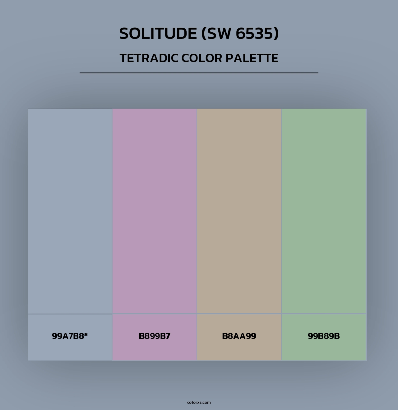 Solitude (SW 6535) - Tetradic Color Palette