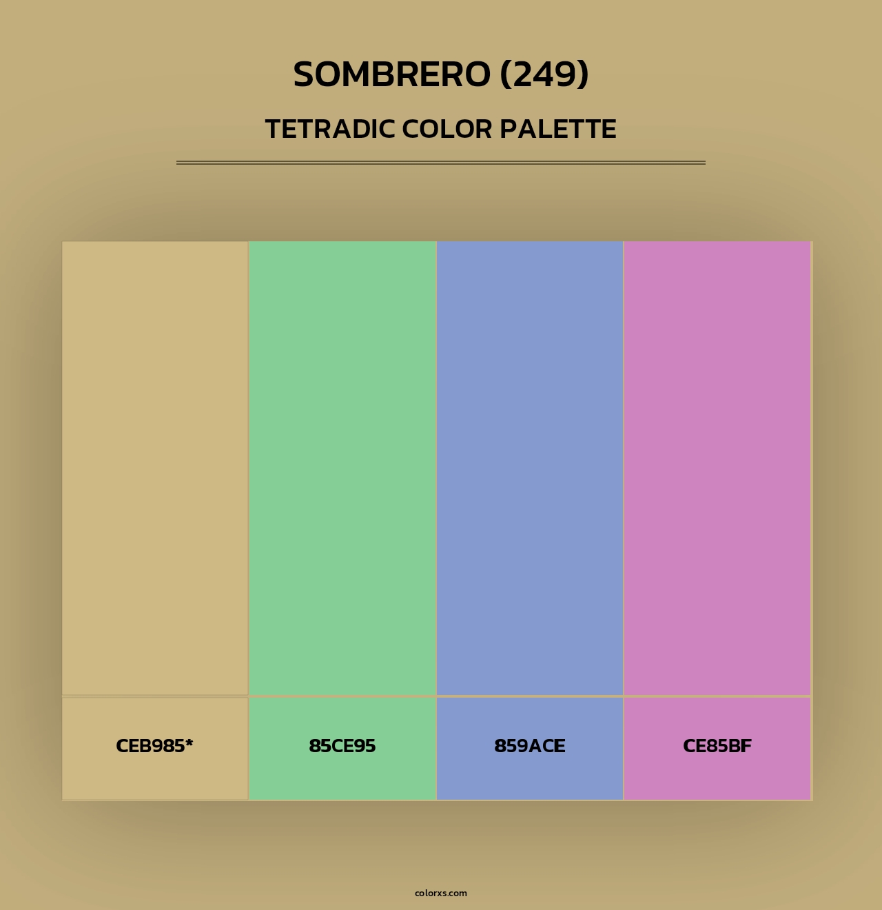 Sombrero (249) - Tetradic Color Palette