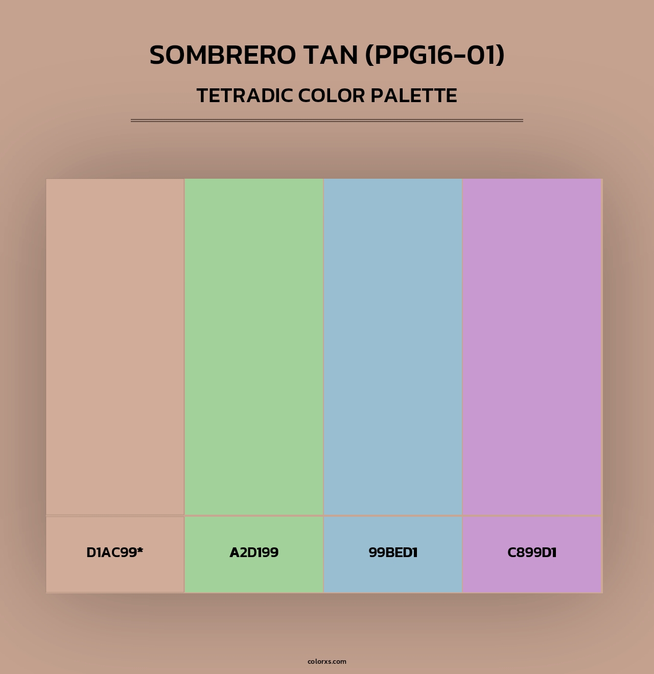 Sombrero Tan (PPG16-01) - Tetradic Color Palette