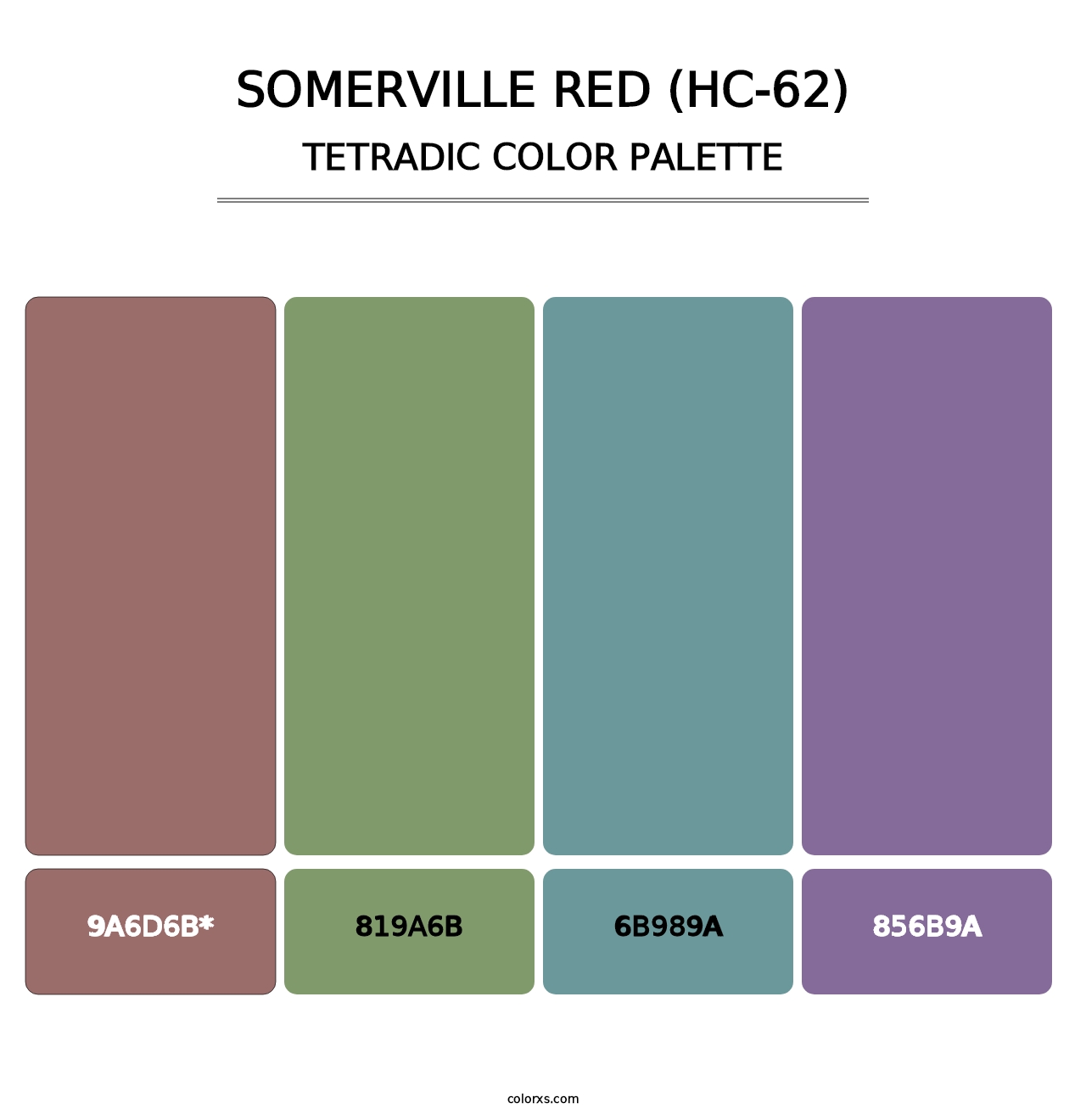 Somerville Red (HC-62) - Tetradic Color Palette