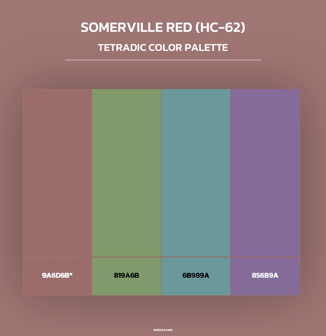 Somerville Red (HC-62) - Tetradic Color Palette