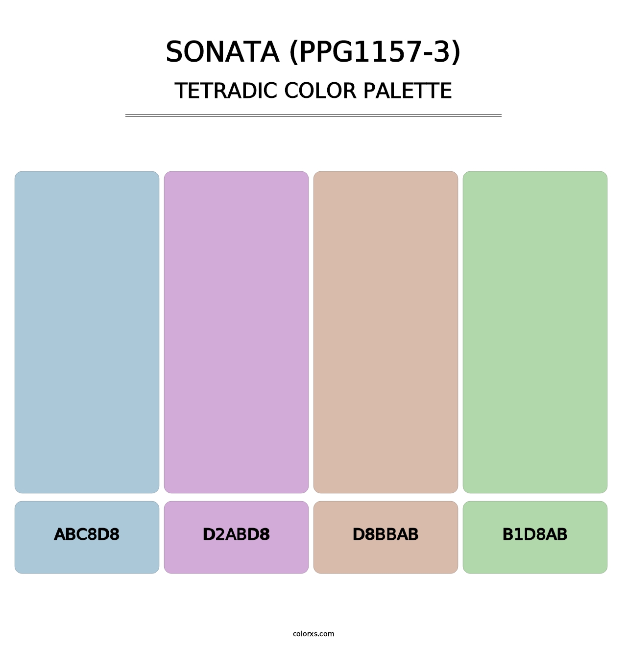 Sonata (PPG1157-3) - Tetradic Color Palette