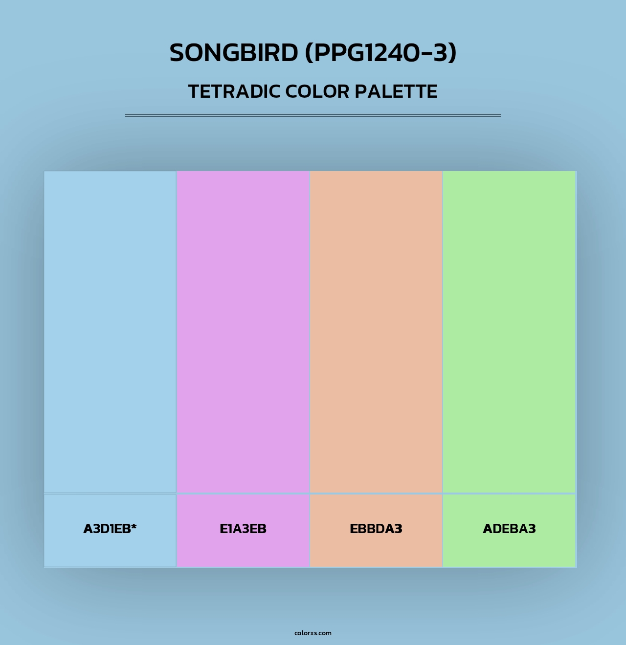 Songbird (PPG1240-3) - Tetradic Color Palette