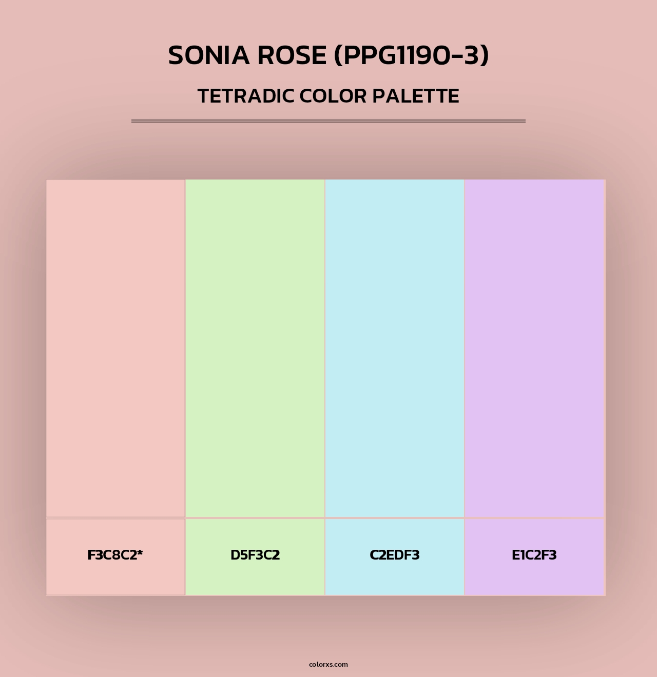 Sonia Rose (PPG1190-3) - Tetradic Color Palette