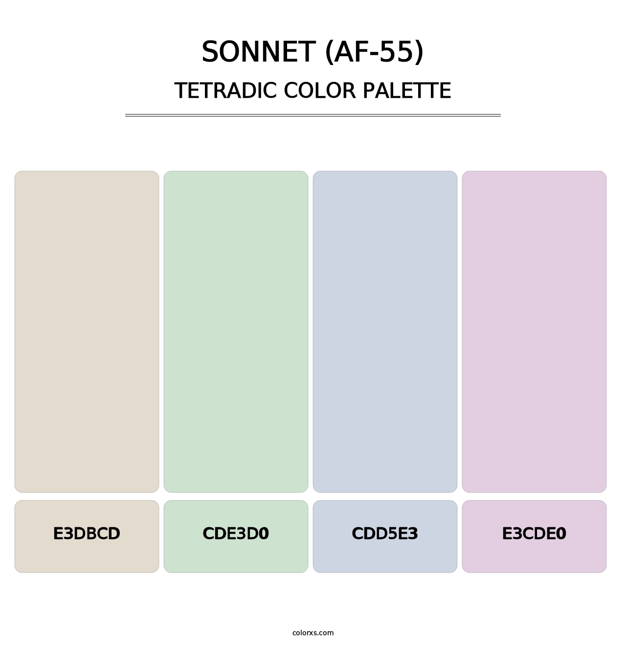 Sonnet (AF-55) - Tetradic Color Palette