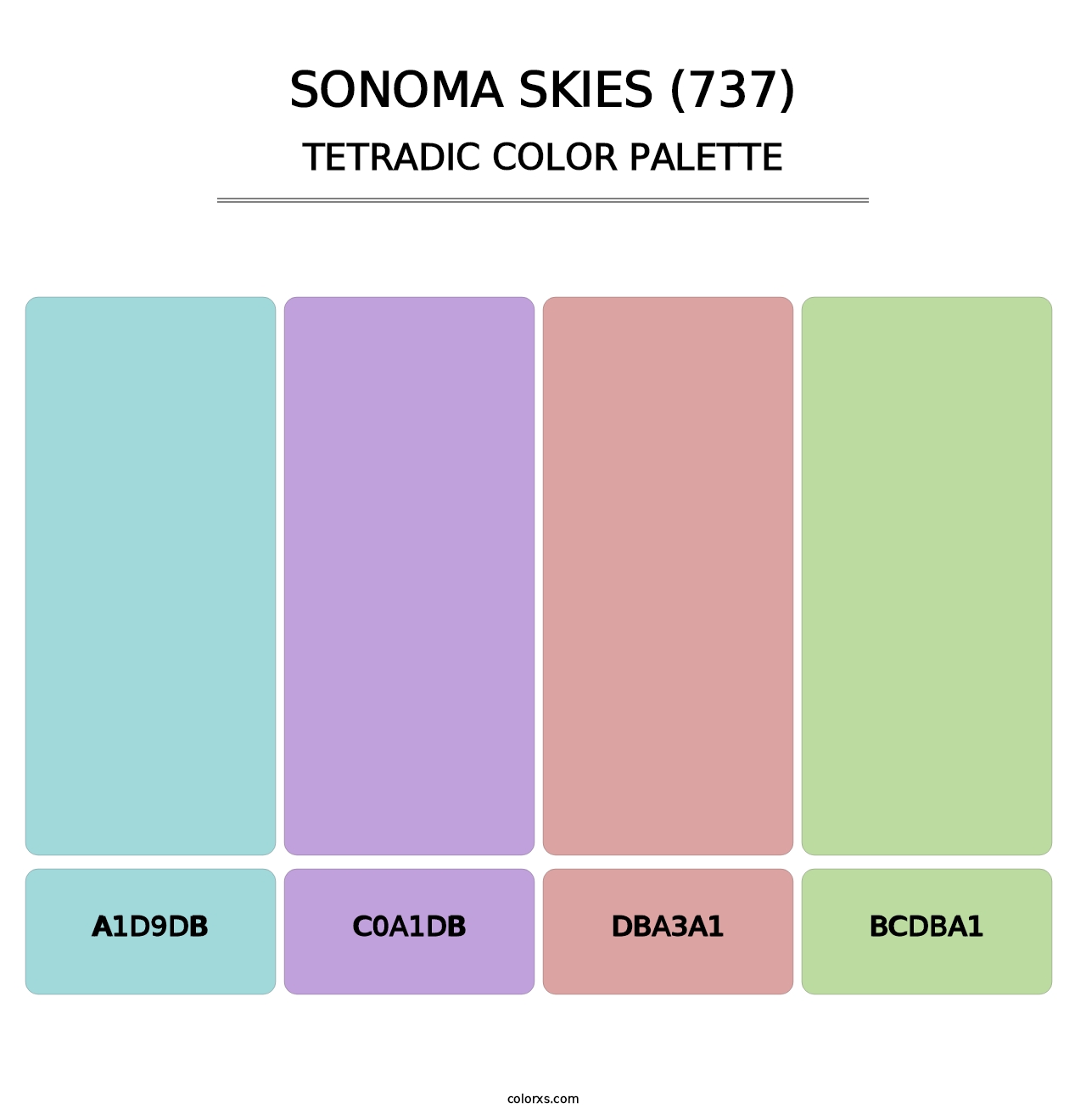 Sonoma Skies (737) - Tetradic Color Palette