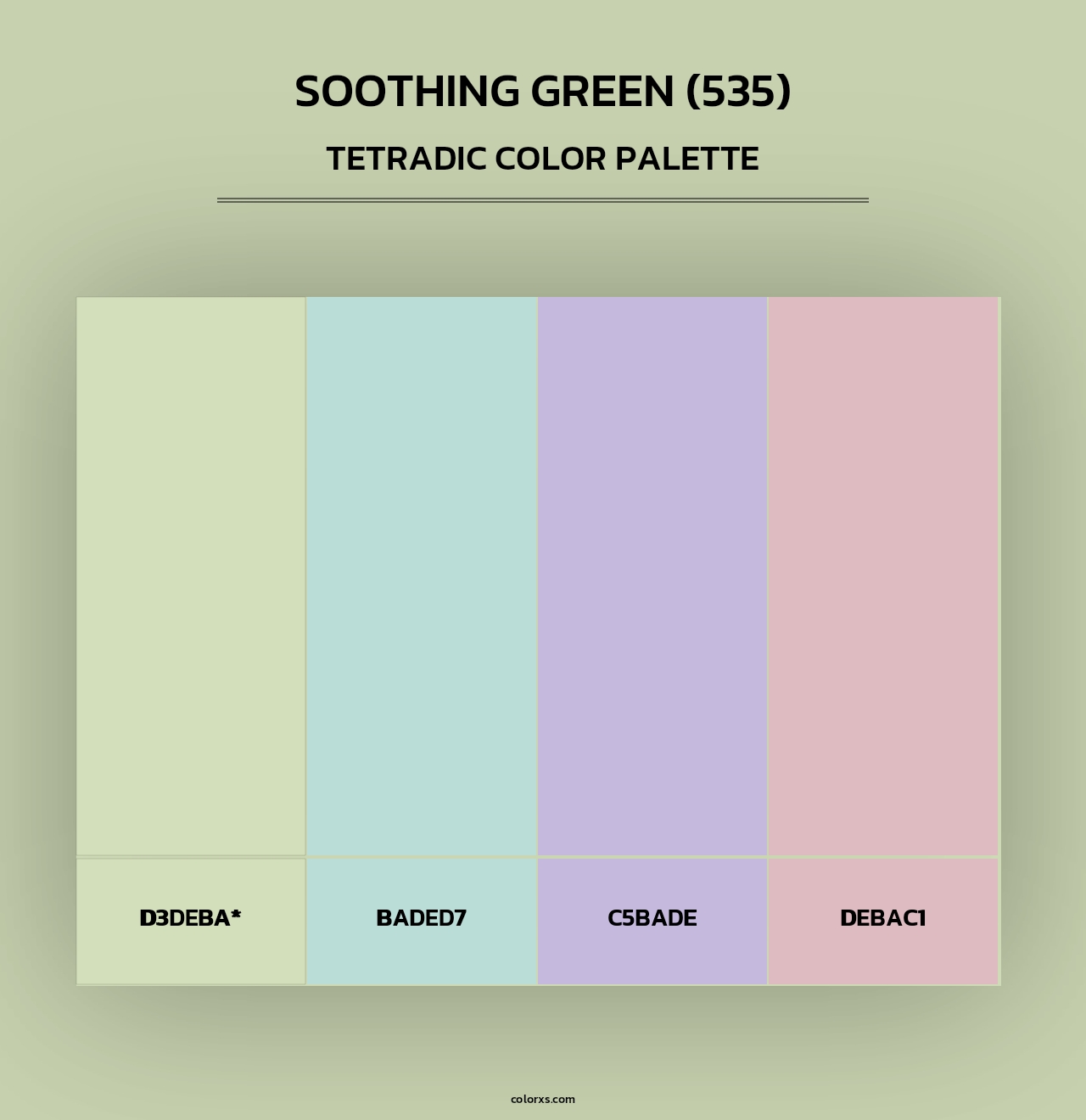 Soothing Green (535) - Tetradic Color Palette