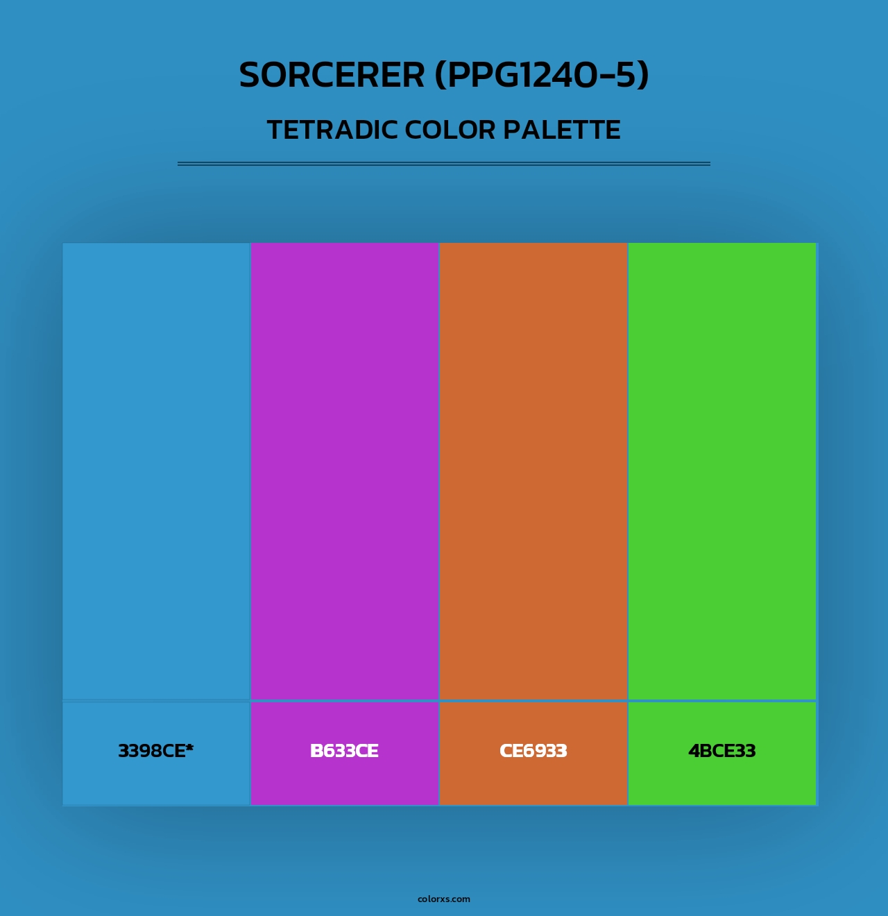 Sorcerer (PPG1240-5) - Tetradic Color Palette