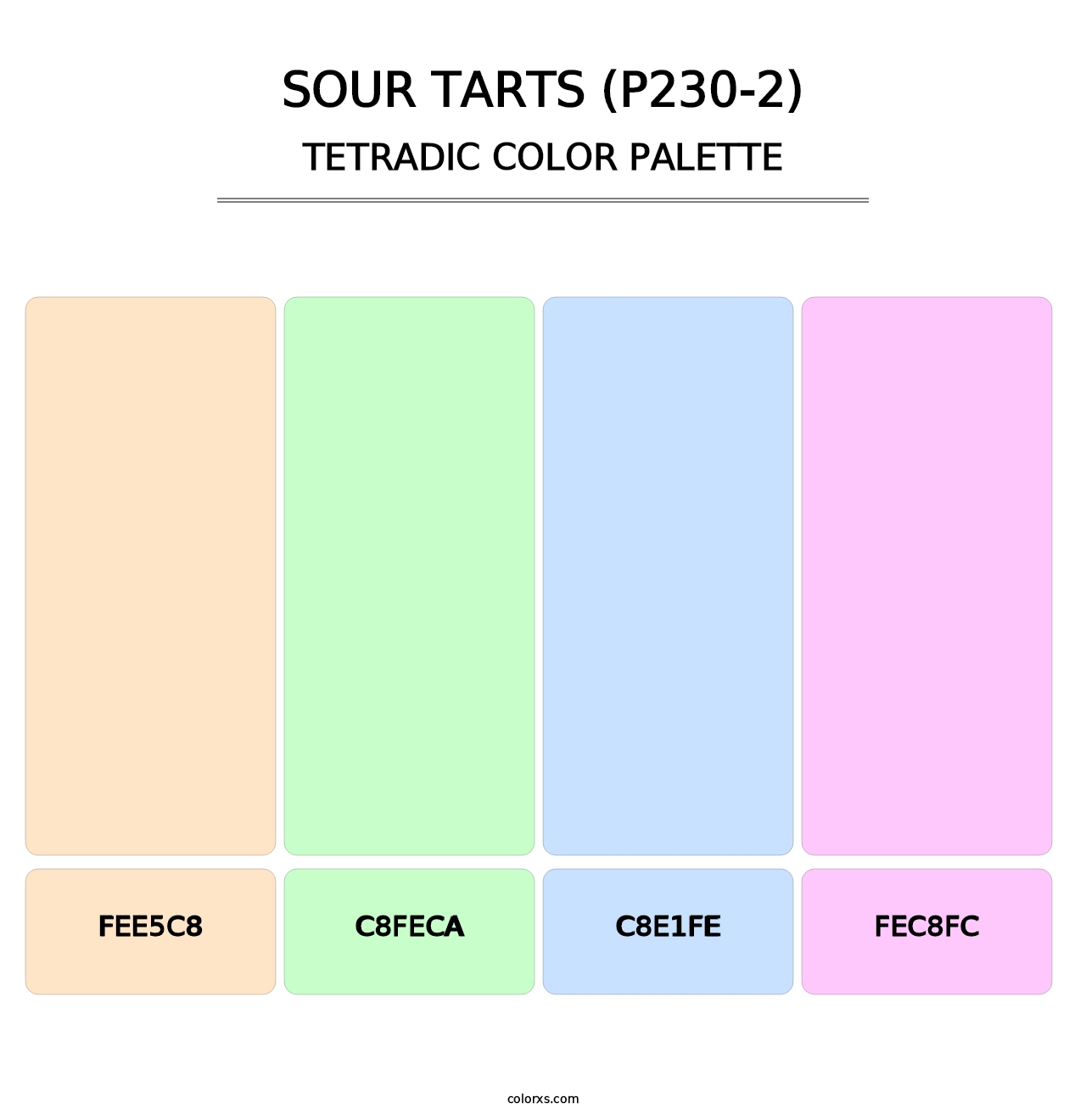 Sour Tarts (P230-2) - Tetradic Color Palette