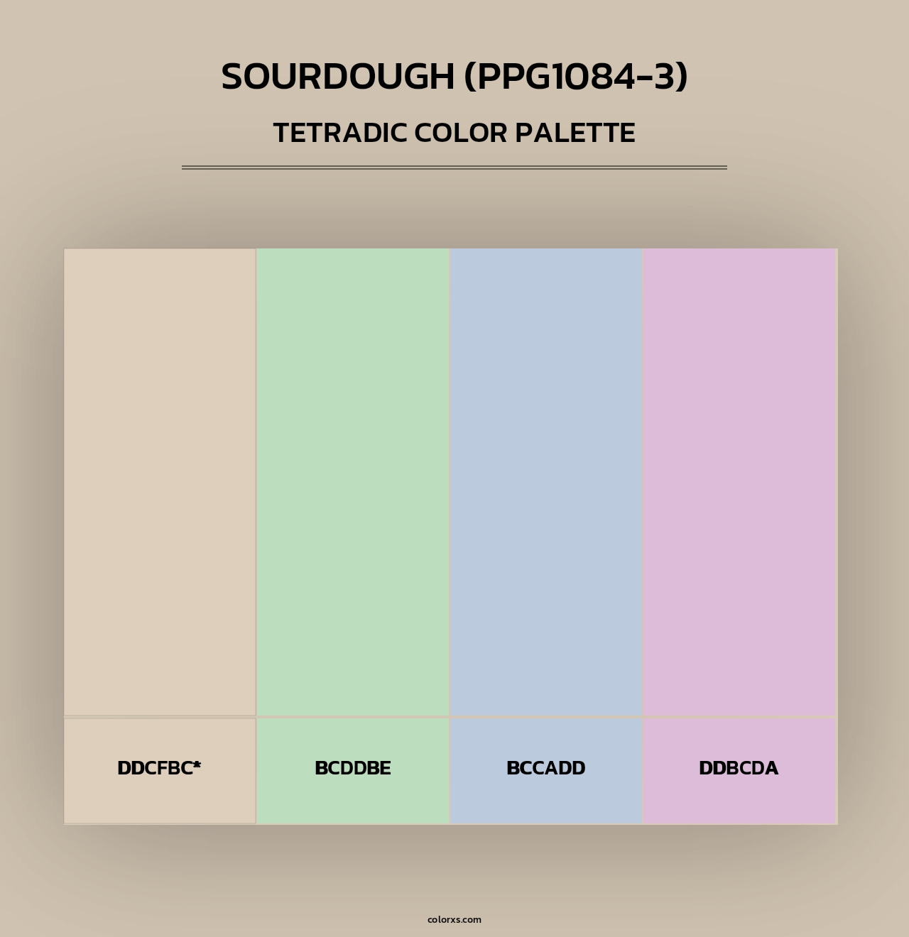Sourdough (PPG1084-3) - Tetradic Color Palette