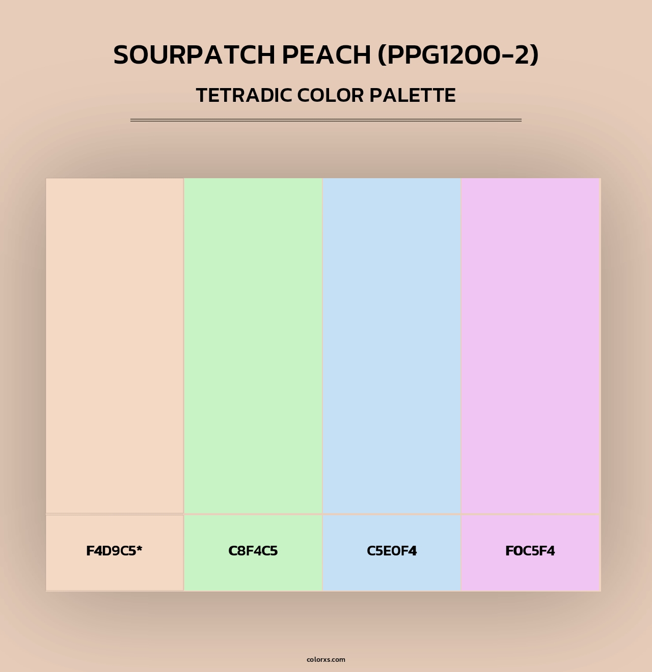 Sourpatch Peach (PPG1200-2) - Tetradic Color Palette