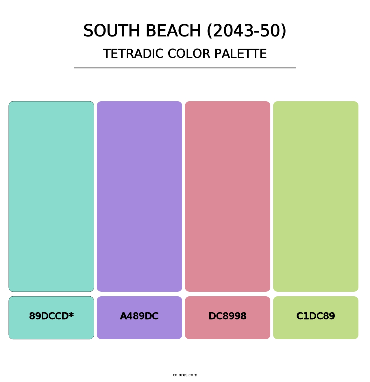 South Beach (2043-50) - Tetradic Color Palette