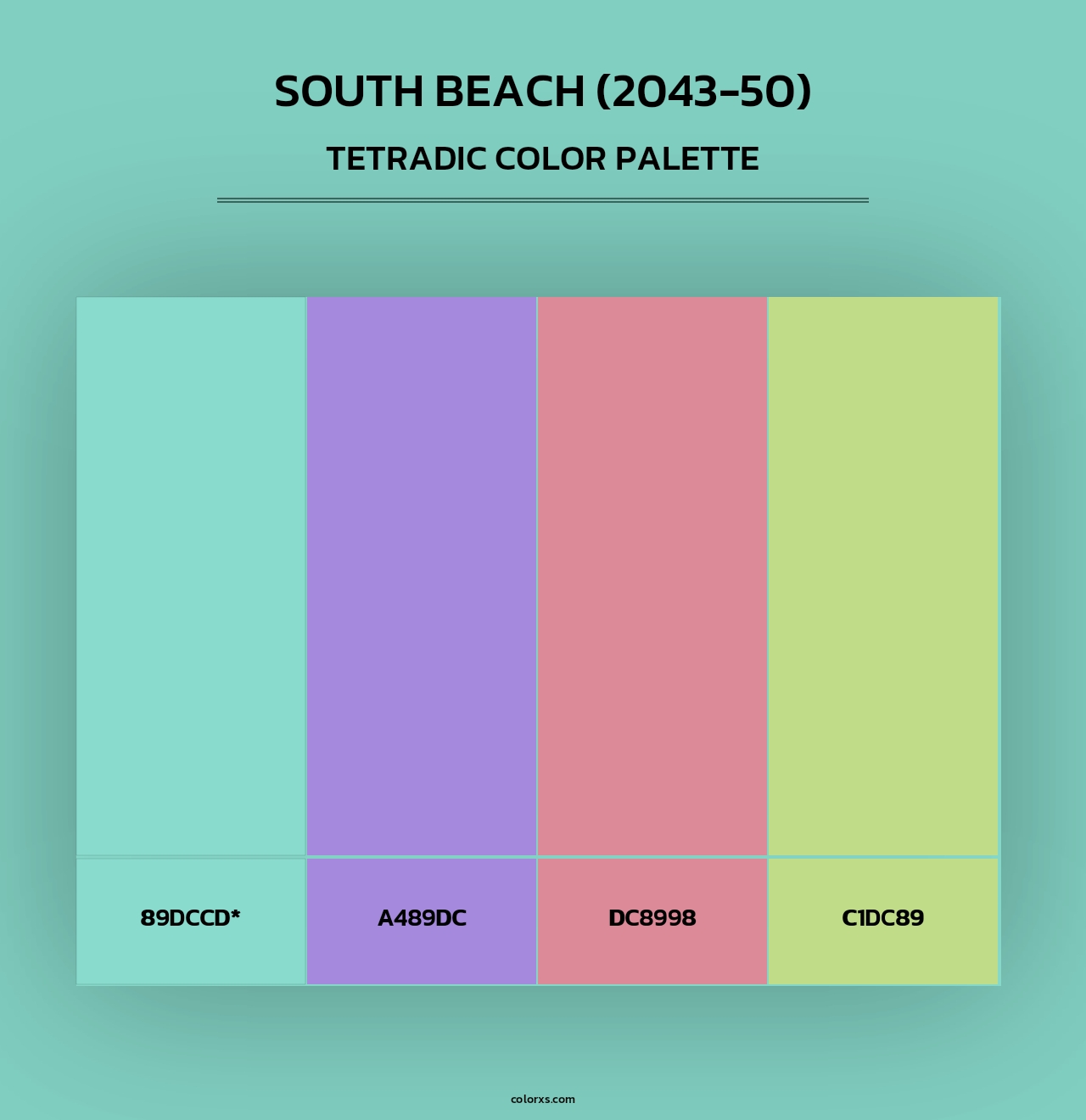 South Beach (2043-50) - Tetradic Color Palette