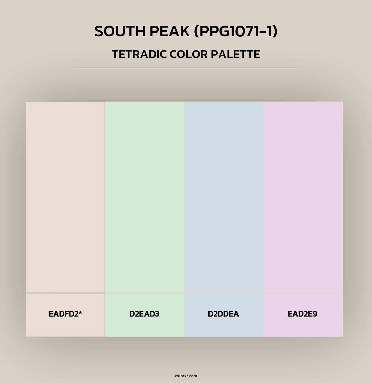 South Peak (PPG1071-1) - Tetradic Color Palette