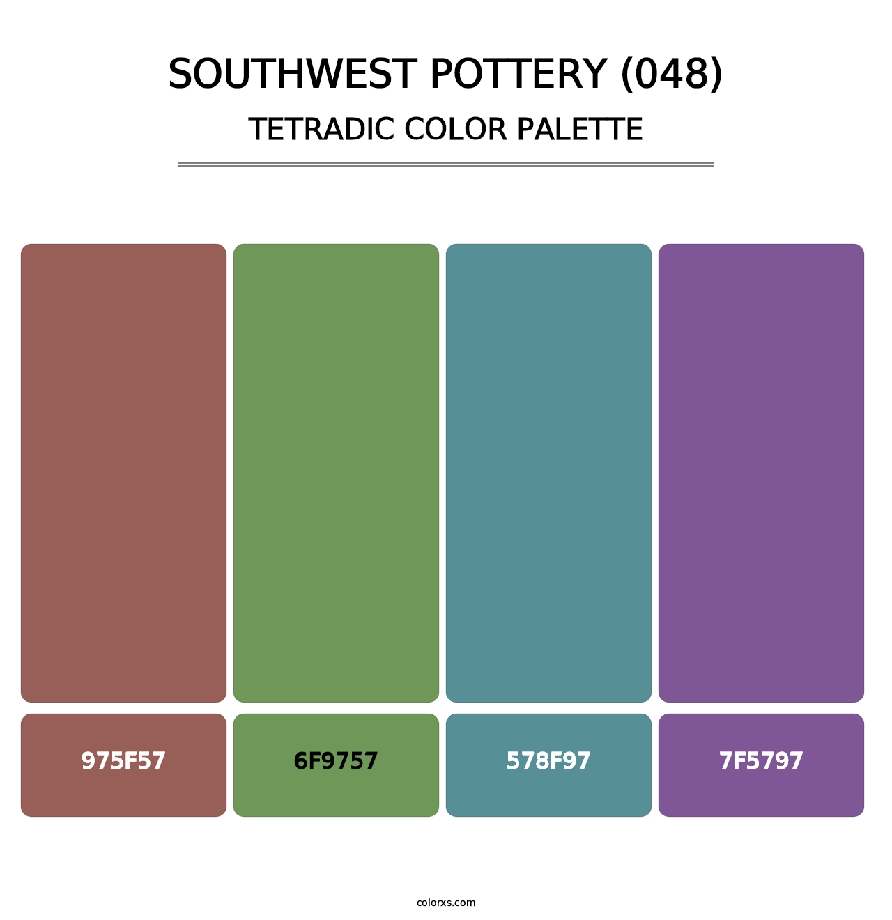 Southwest Pottery (048) - Tetradic Color Palette