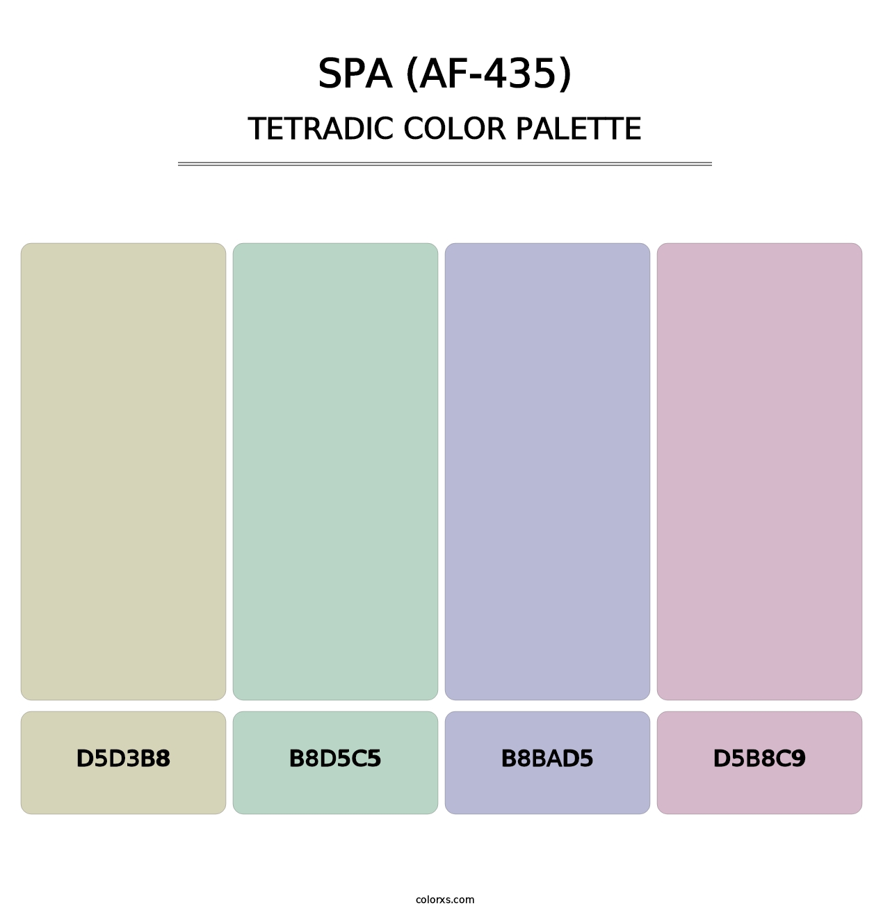 Spa (AF-435) - Tetradic Color Palette