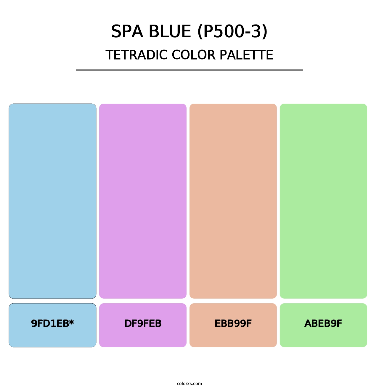 Spa Blue (P500-3) - Tetradic Color Palette