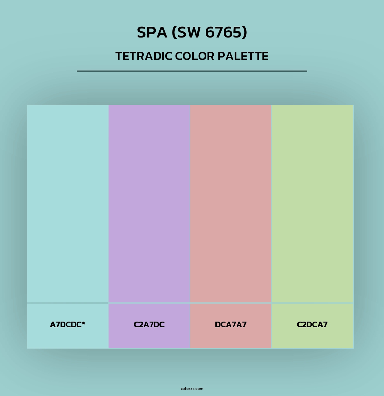Spa (SW 6765) - Tetradic Color Palette