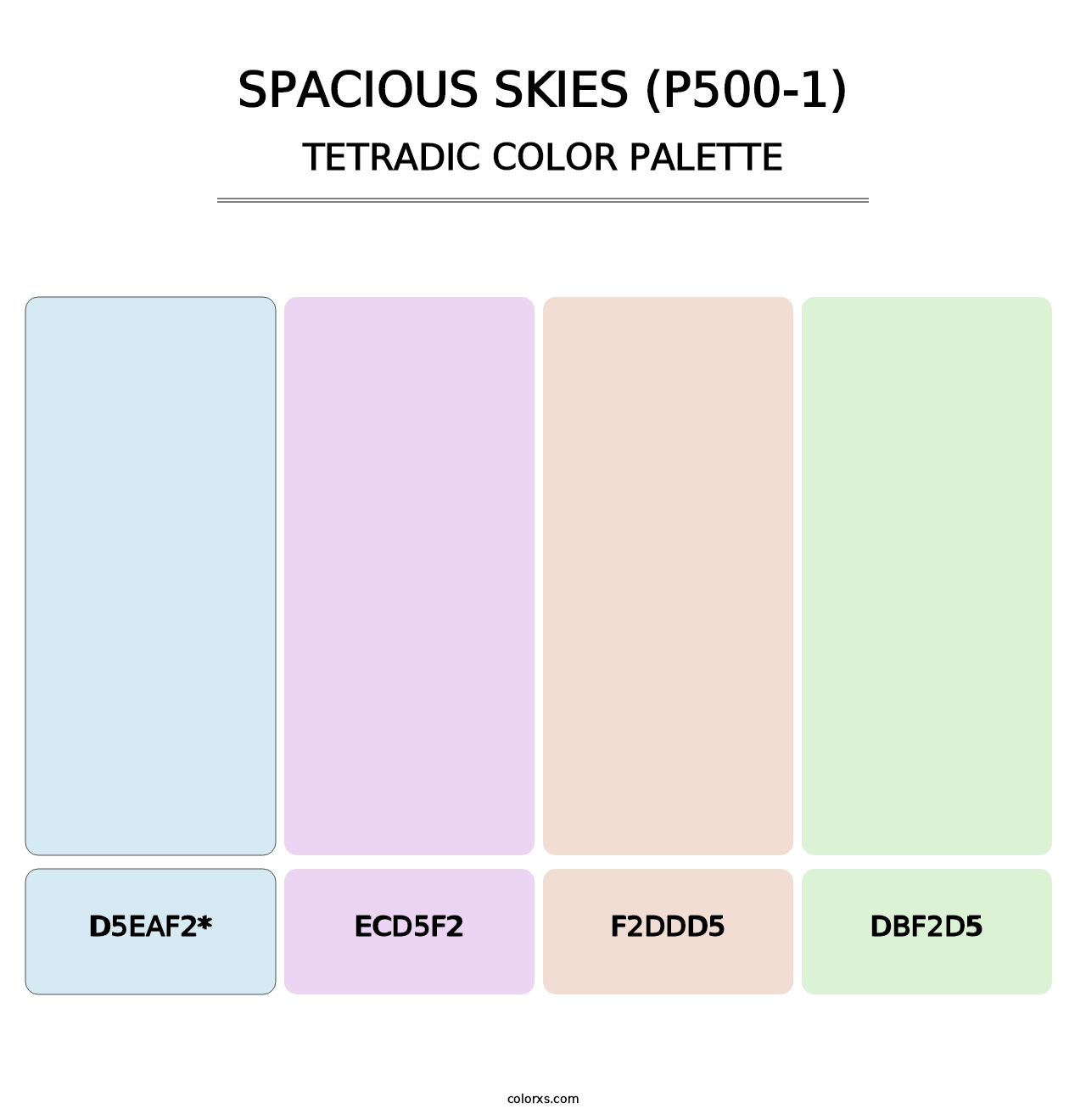 Spacious Skies (P500-1) - Tetradic Color Palette
