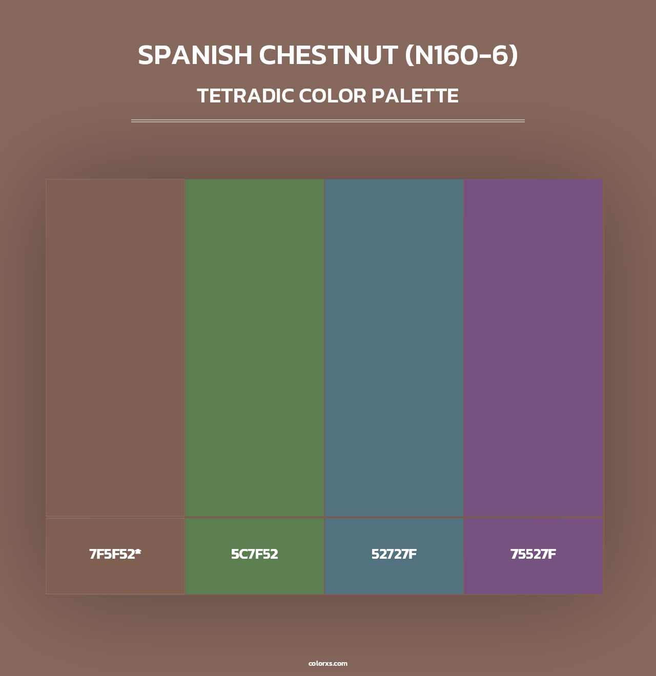 Spanish Chestnut (N160-6) - Tetradic Color Palette