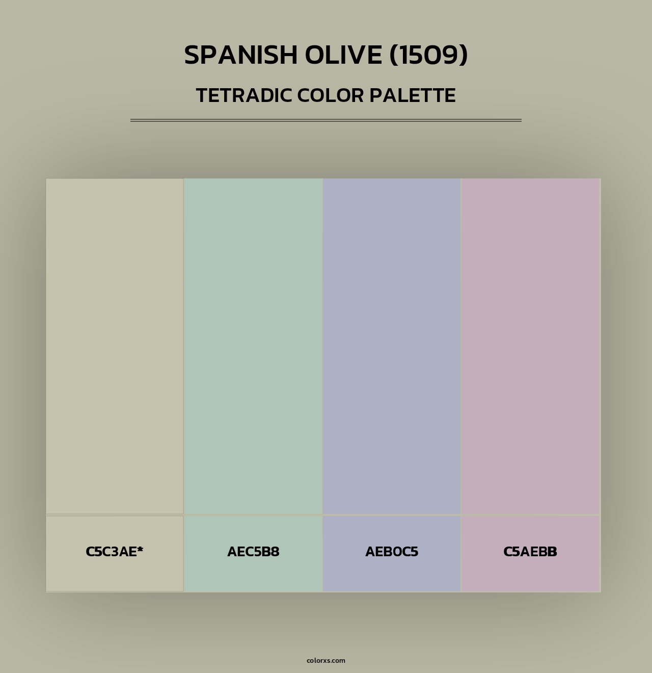 Spanish Olive (1509) - Tetradic Color Palette