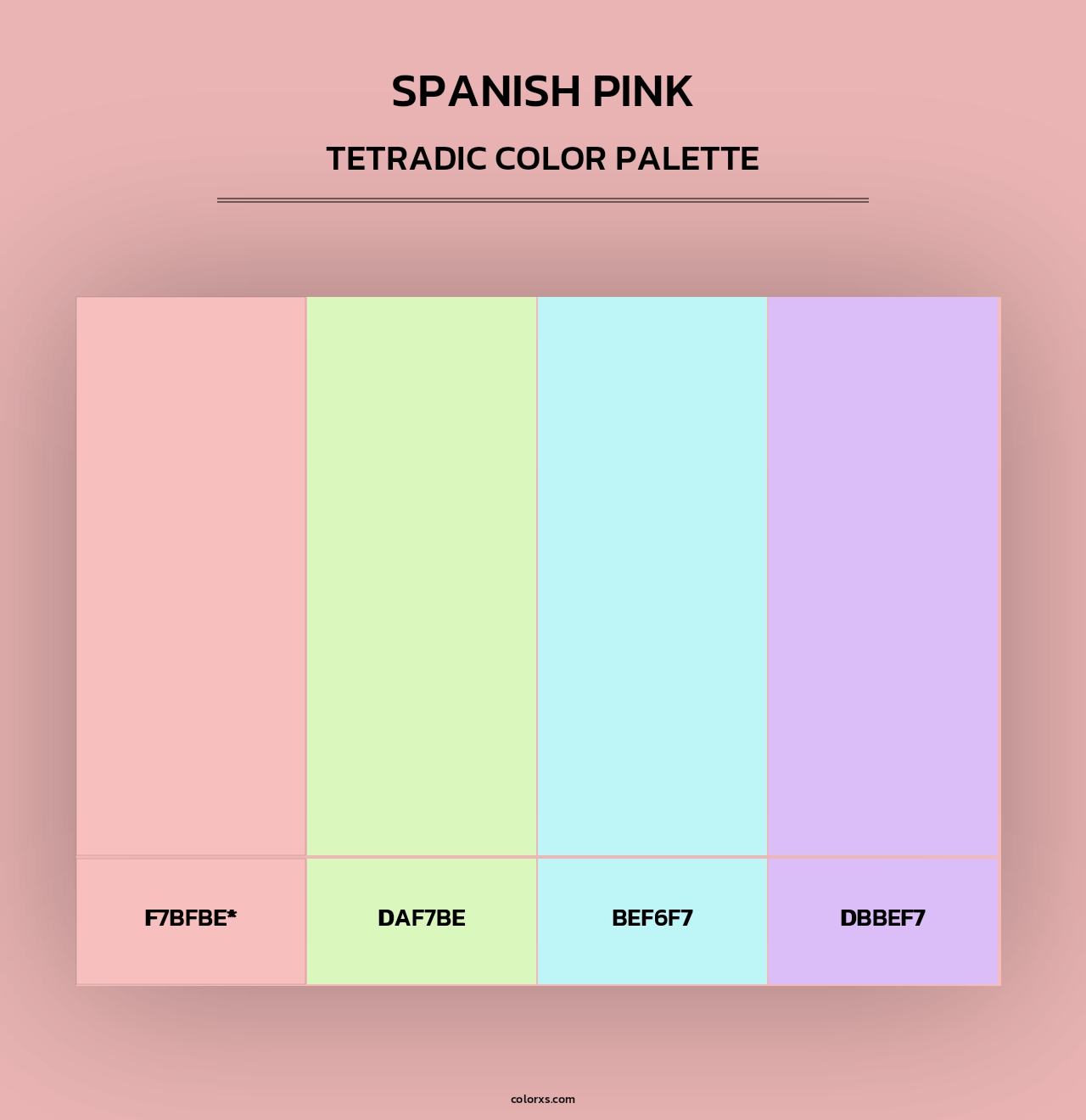 Spanish Pink - Tetradic Color Palette