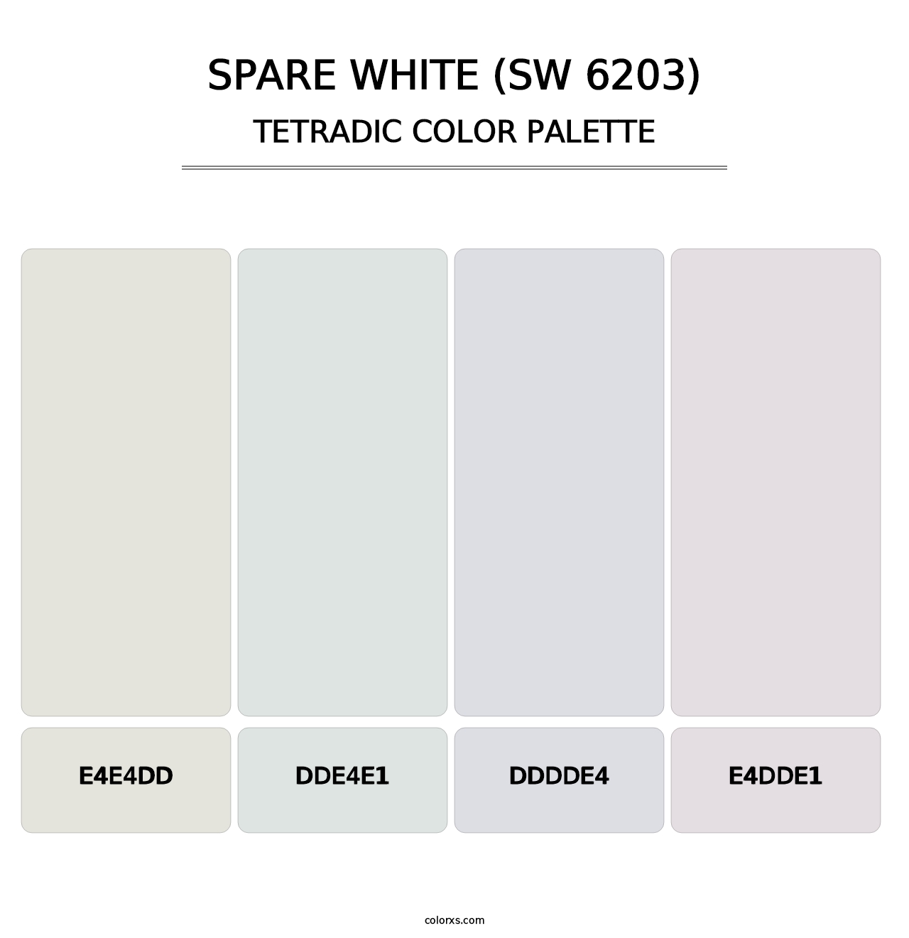 Spare White (SW 6203) - Tetradic Color Palette