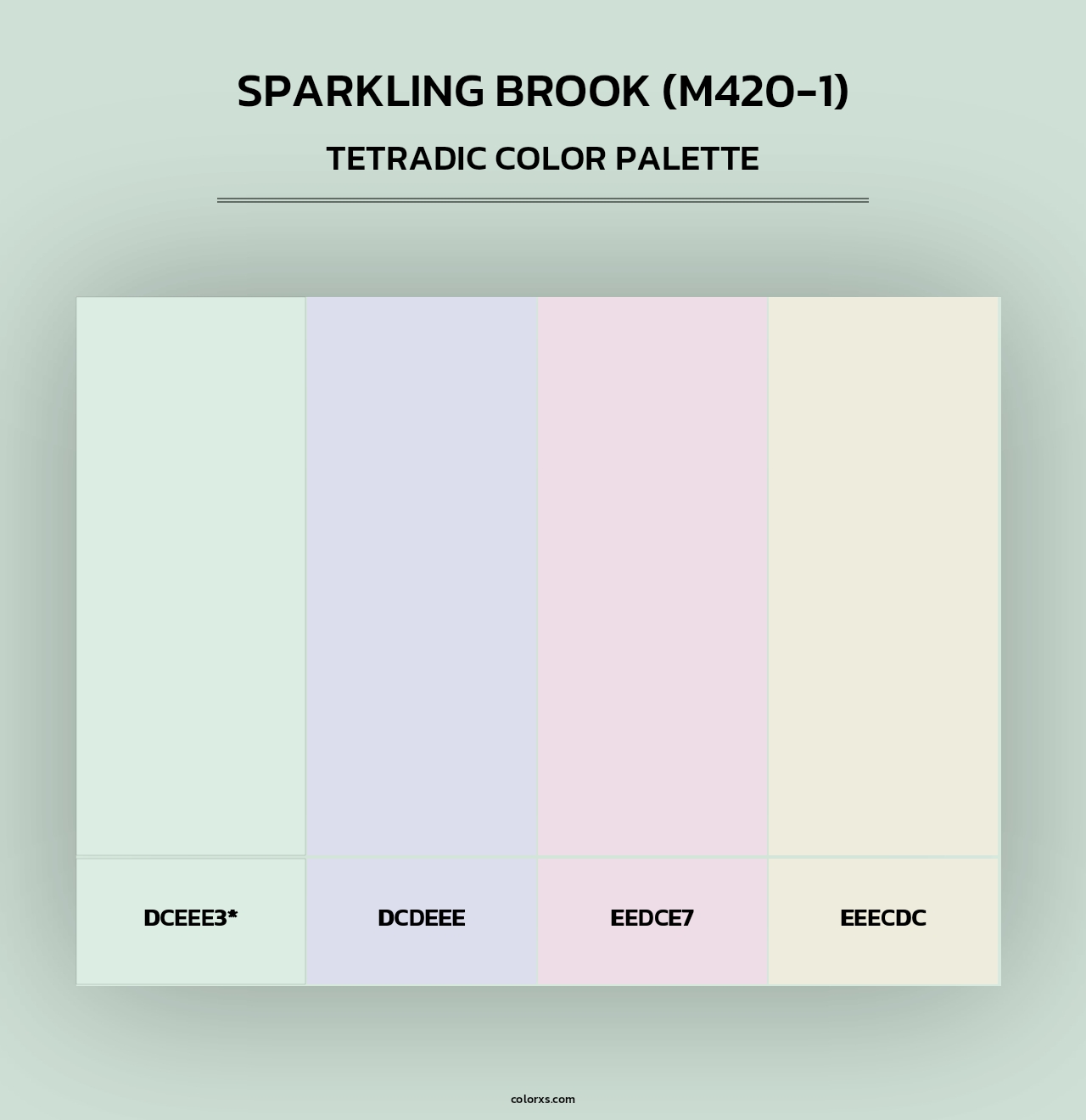 Sparkling Brook (M420-1) - Tetradic Color Palette