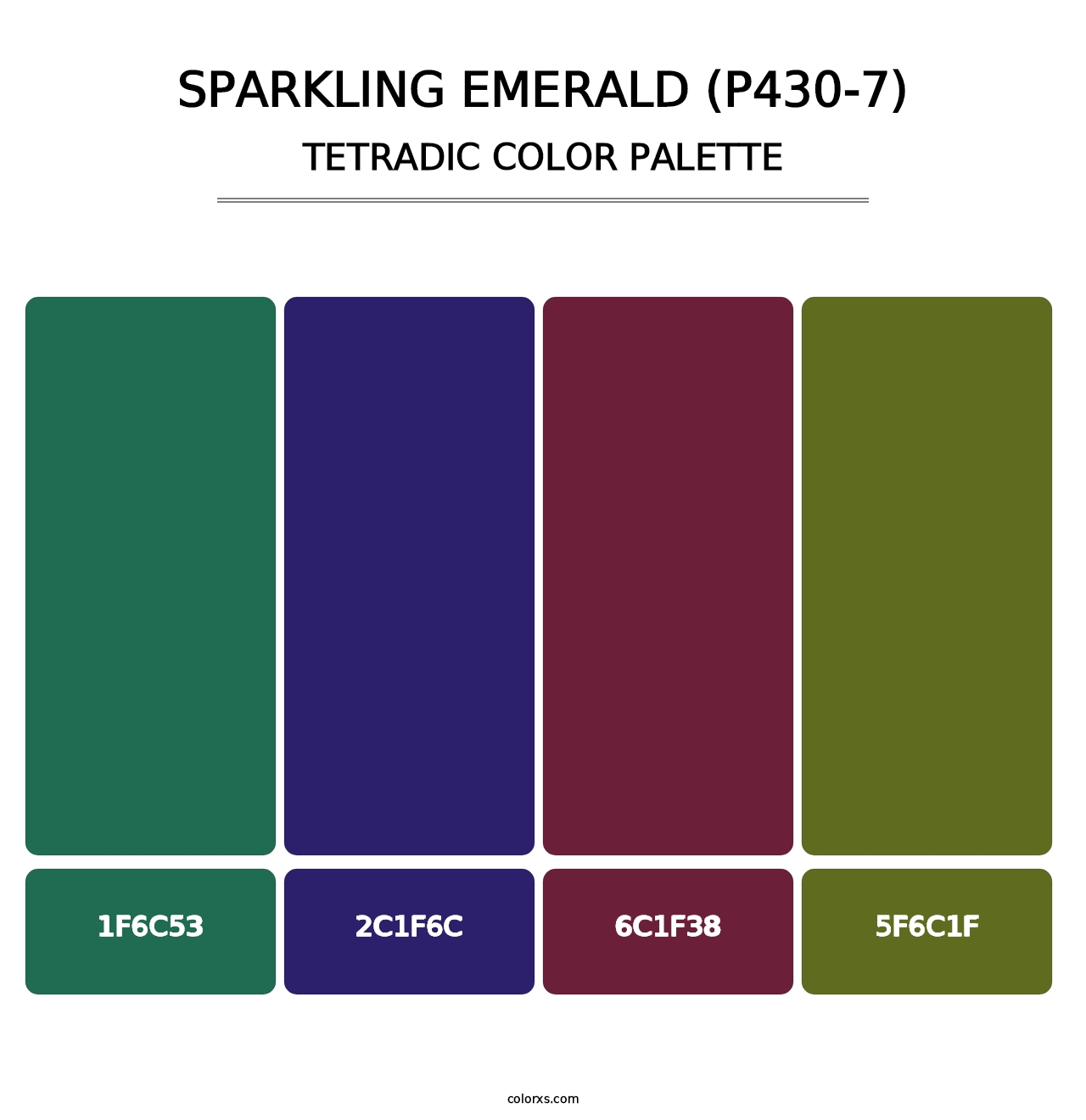 Sparkling Emerald (P430-7) - Tetradic Color Palette