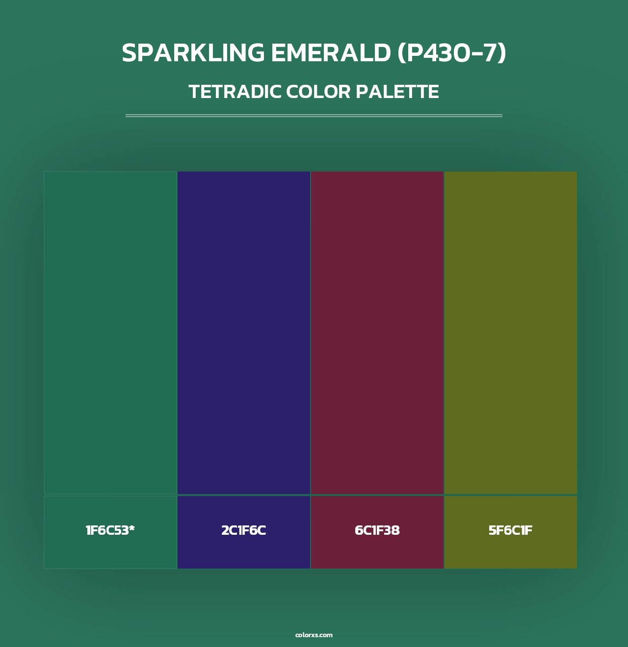Sparkling Emerald (P430-7) - Tetradic Color Palette