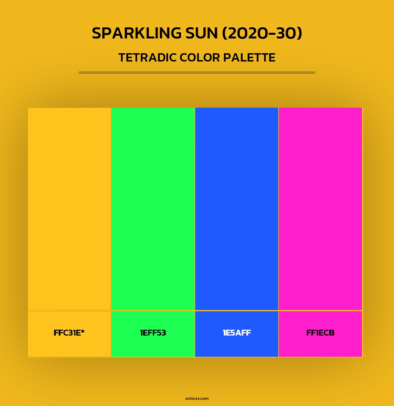 Sparkling Sun (2020-30) - Tetradic Color Palette
