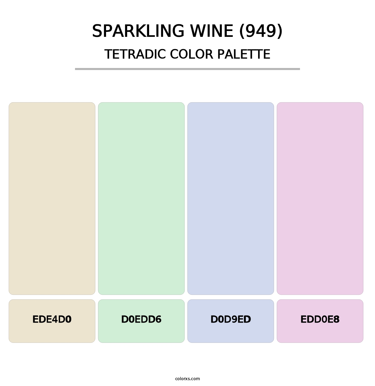 Sparkling Wine (949) - Tetradic Color Palette