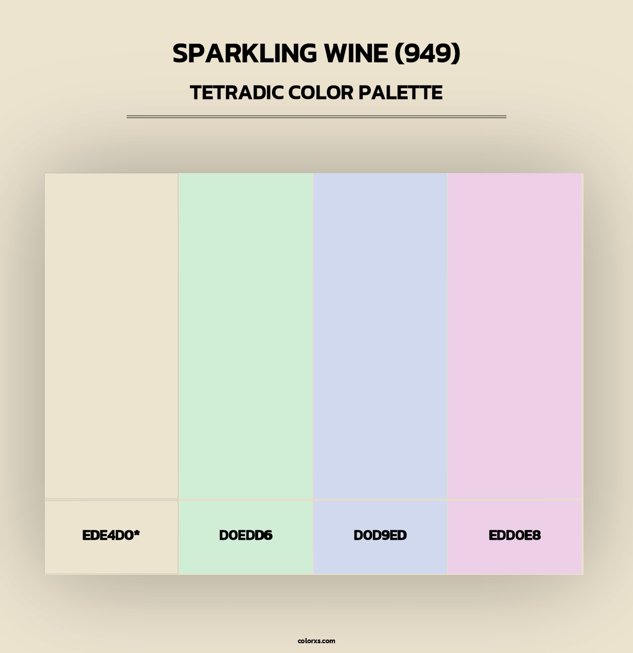 Sparkling Wine (949) - Tetradic Color Palette
