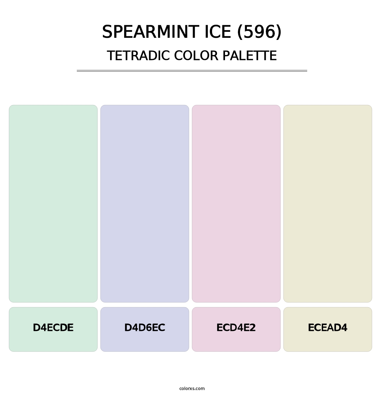Spearmint Ice (596) - Tetradic Color Palette