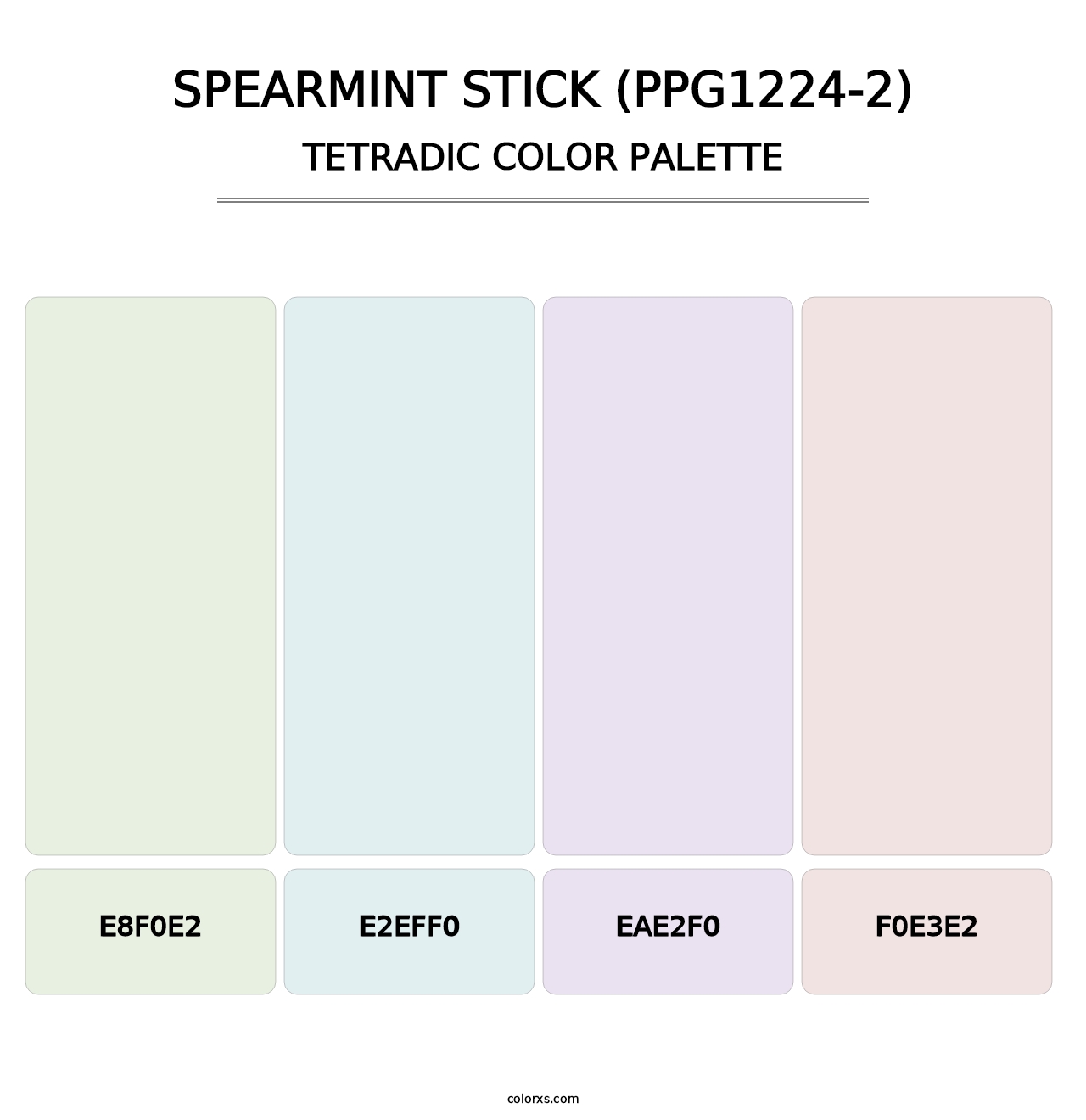 Spearmint Stick (PPG1224-2) - Tetradic Color Palette