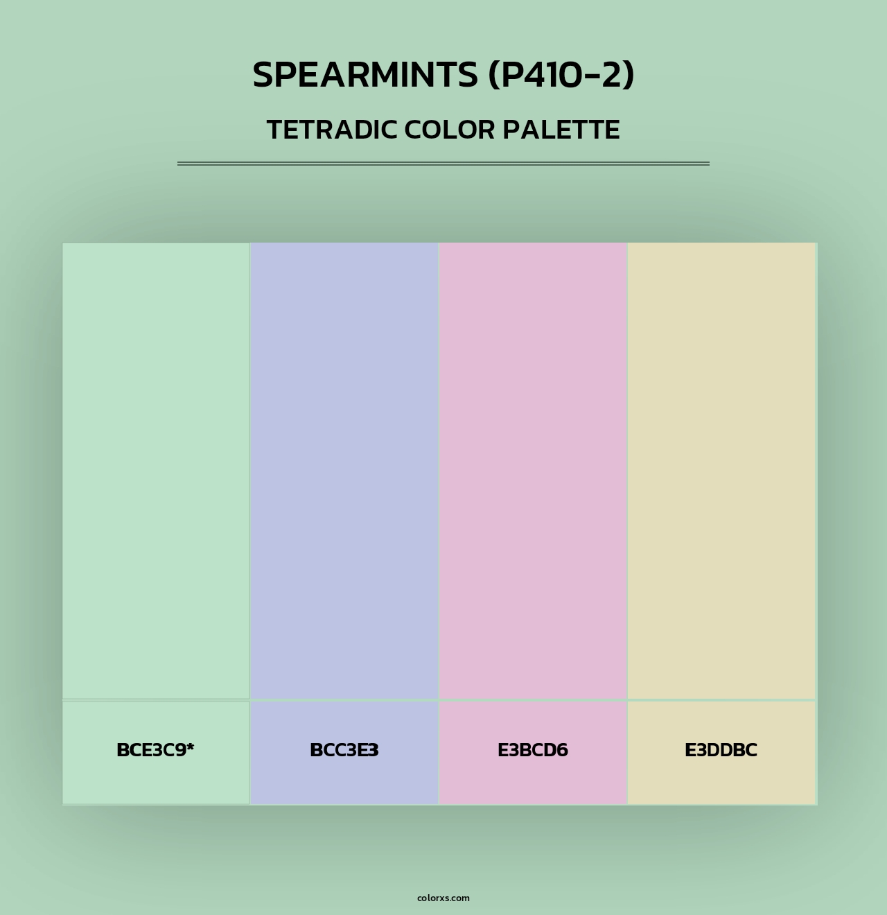 Spearmints (P410-2) - Tetradic Color Palette