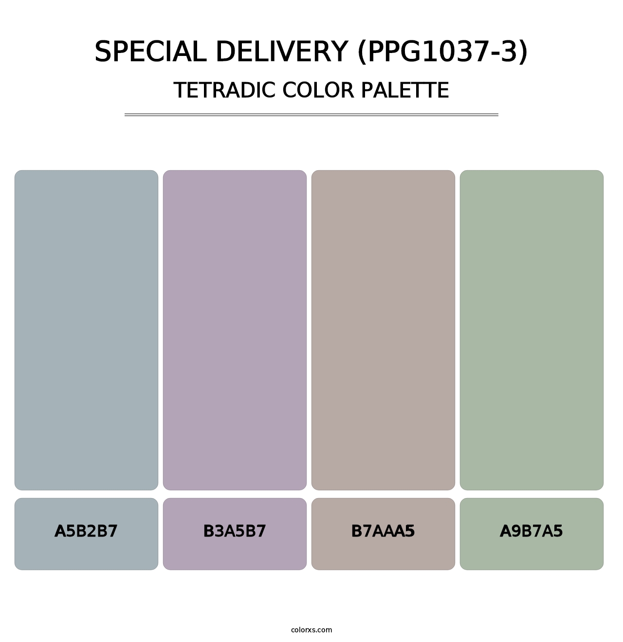 Special Delivery (PPG1037-3) - Tetradic Color Palette