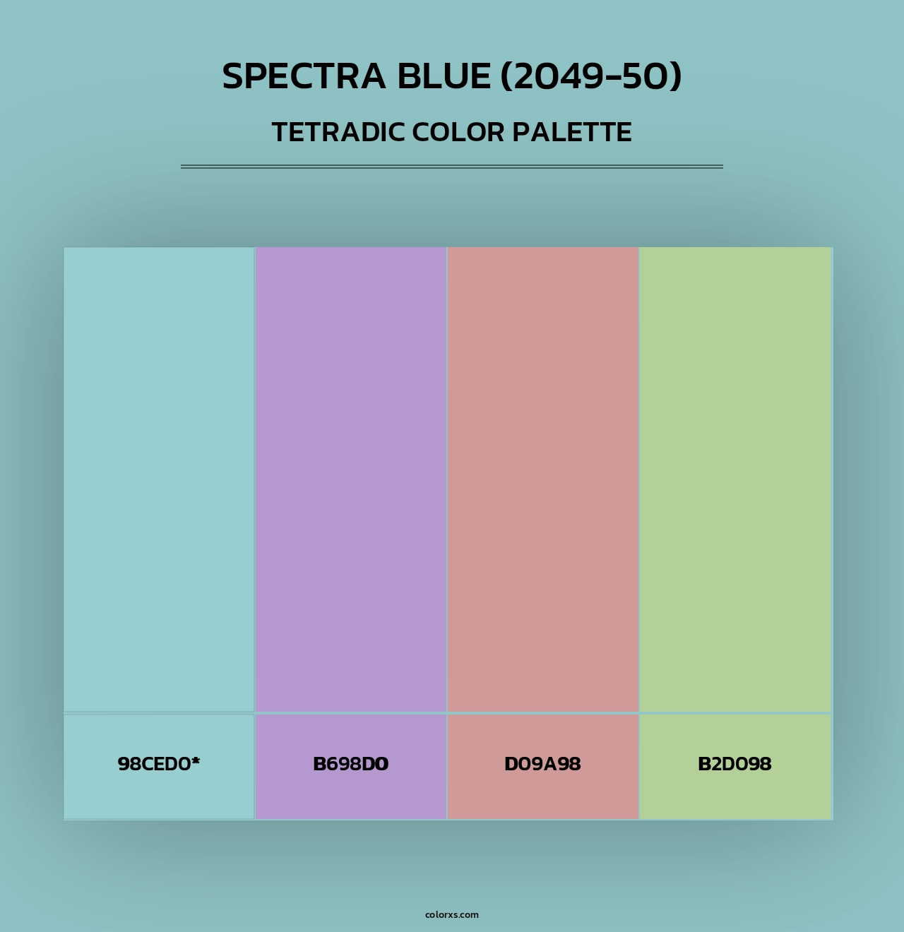 Spectra Blue (2049-50) - Tetradic Color Palette