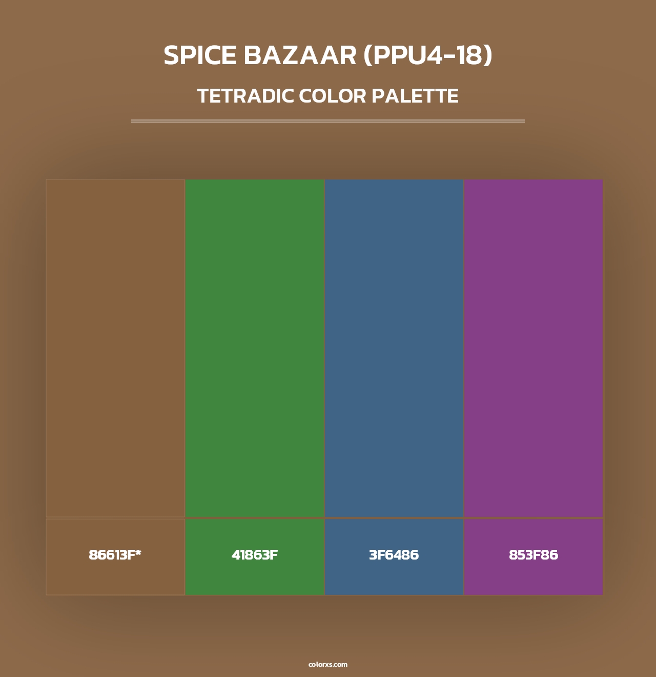 Spice Bazaar (PPU4-18) - Tetradic Color Palette