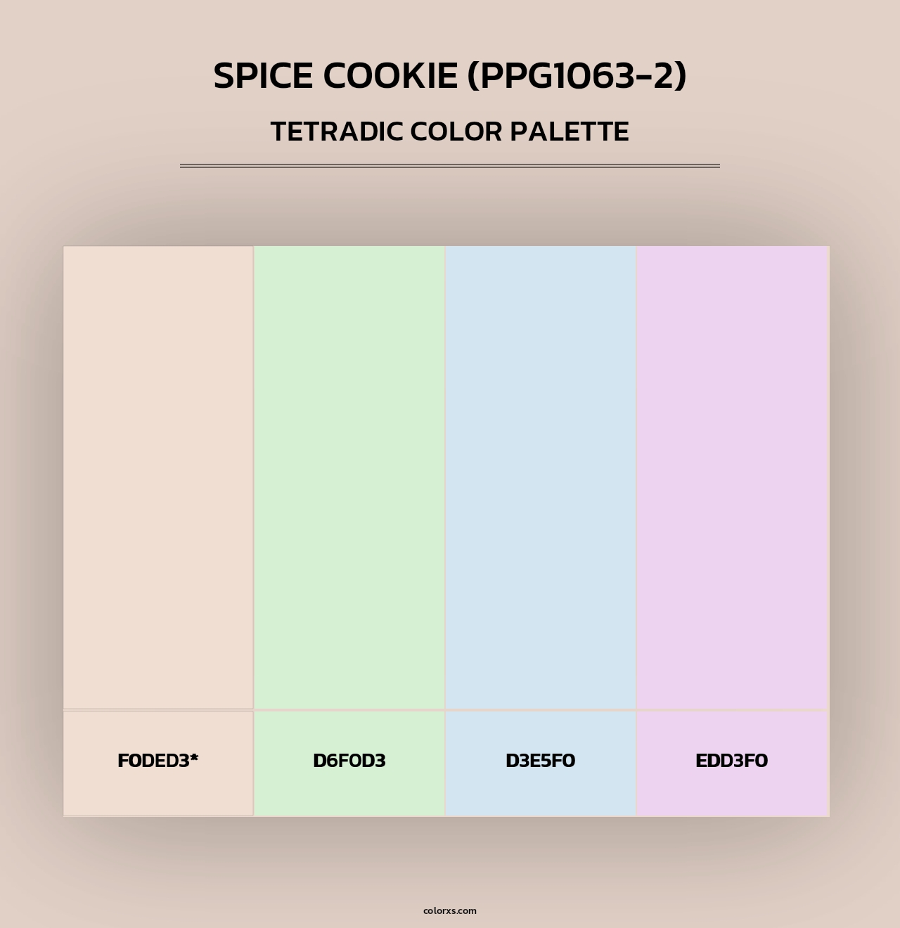 Spice Cookie (PPG1063-2) - Tetradic Color Palette