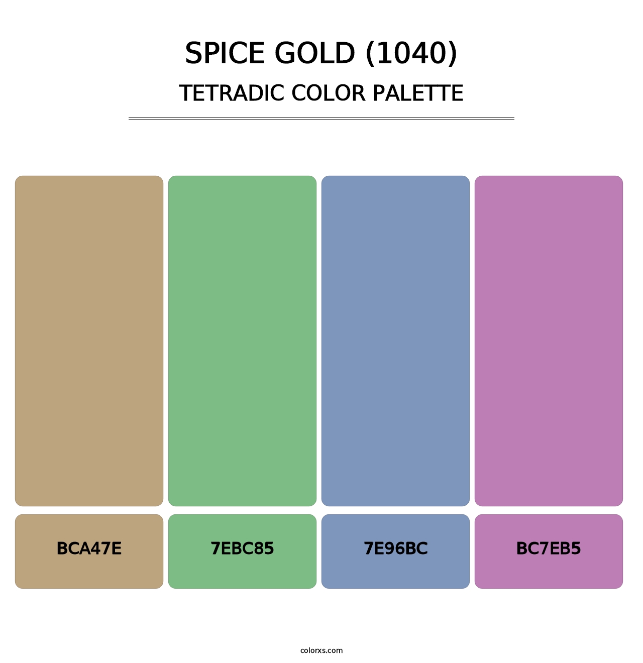 Spice Gold (1040) - Tetradic Color Palette