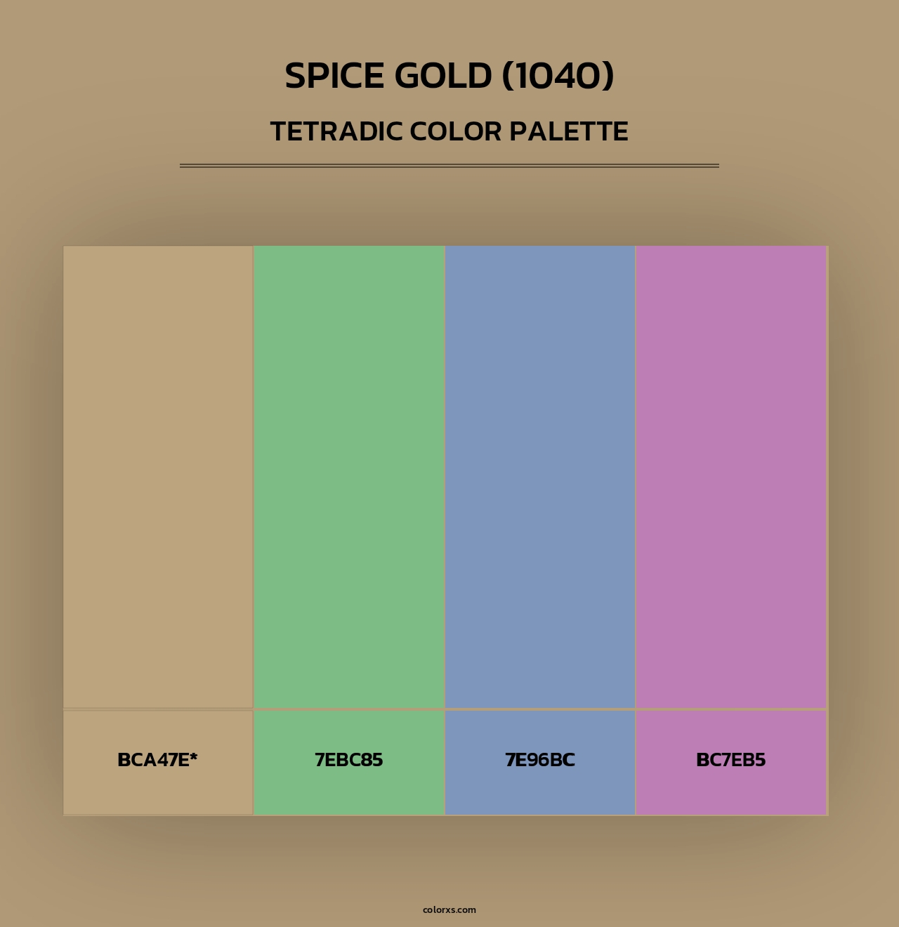 Spice Gold (1040) - Tetradic Color Palette