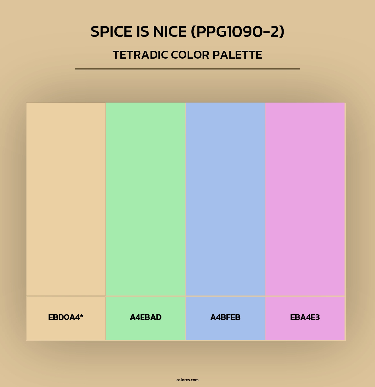 Spice Is Nice (PPG1090-2) - Tetradic Color Palette