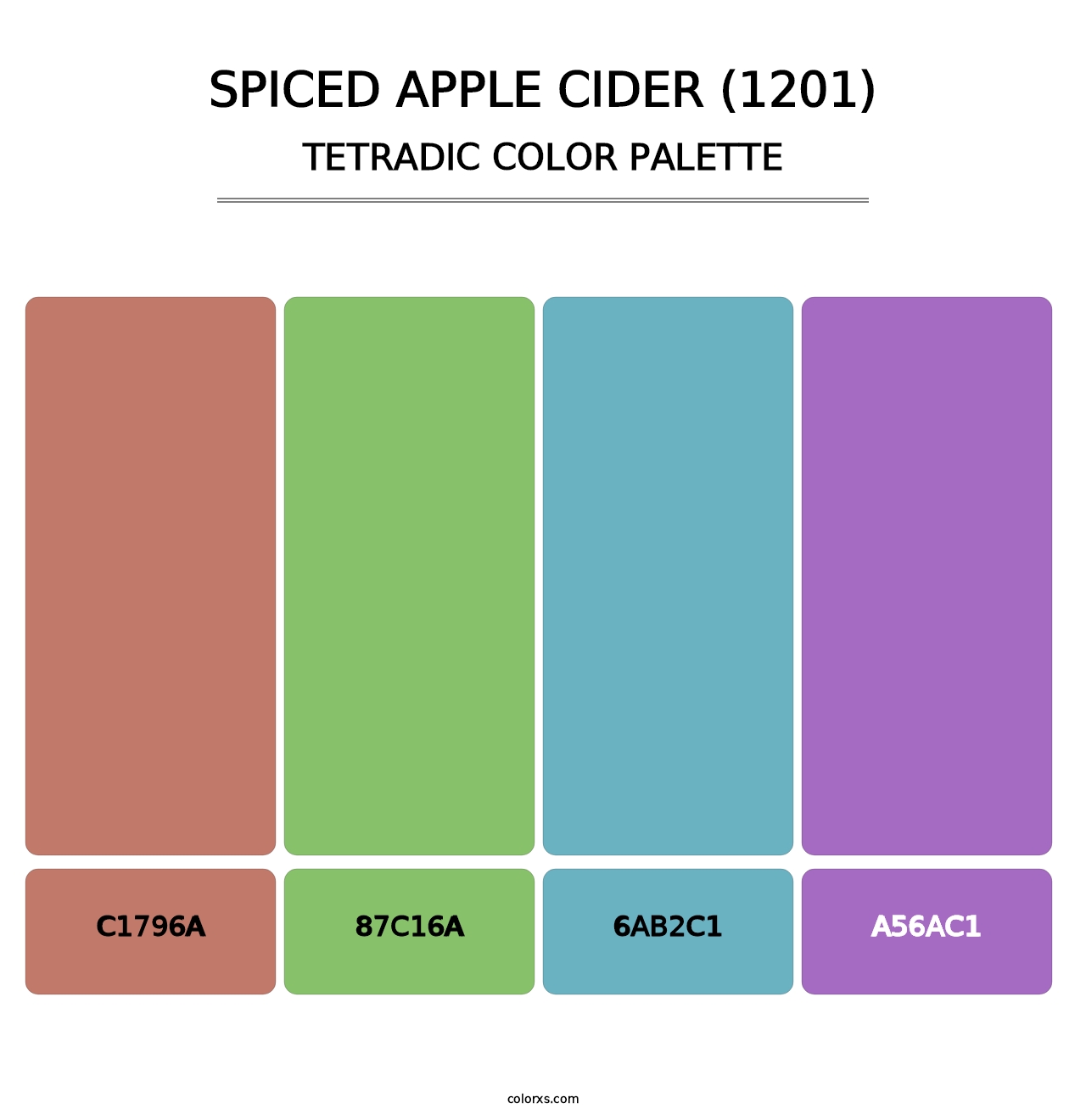 Spiced Apple Cider (1201) - Tetradic Color Palette